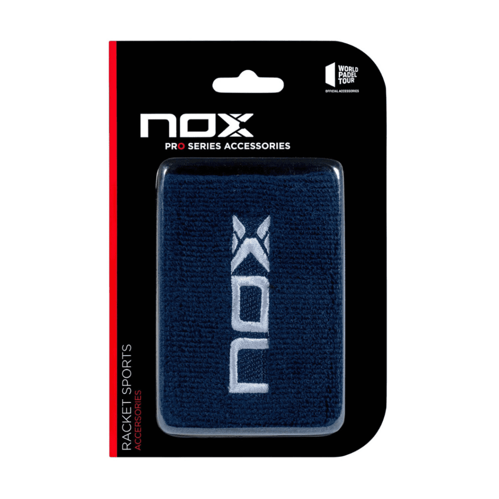 Polsini Nox 2pz Blu logo Bianco fronte