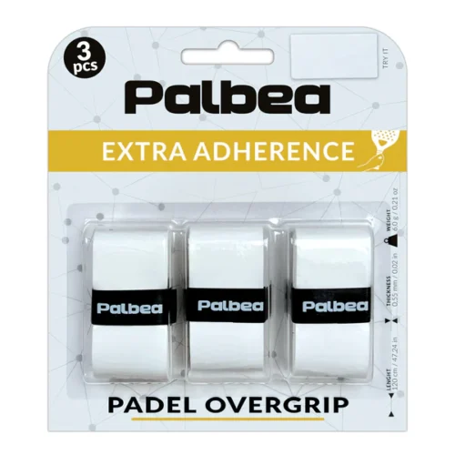 3 Overgrip Palbea Extra Aderente Bianco fronte