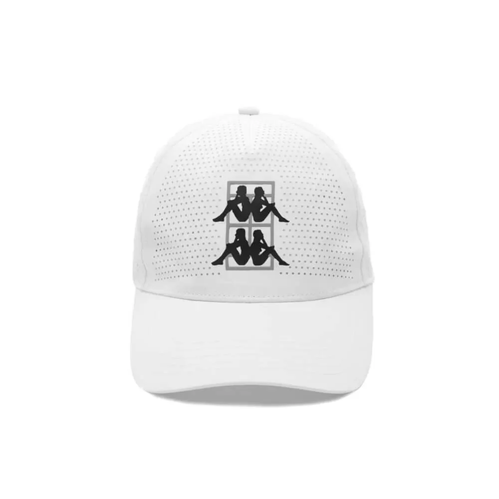 Cappellino kappa kombat padel chiested white fronte