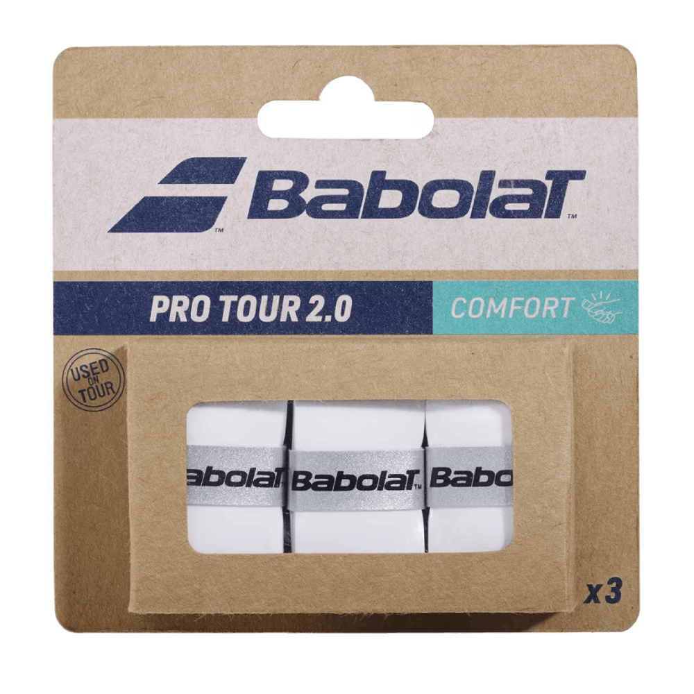 Overgrip Babolat Pro Tour 2.0 Pack X3 White_206232