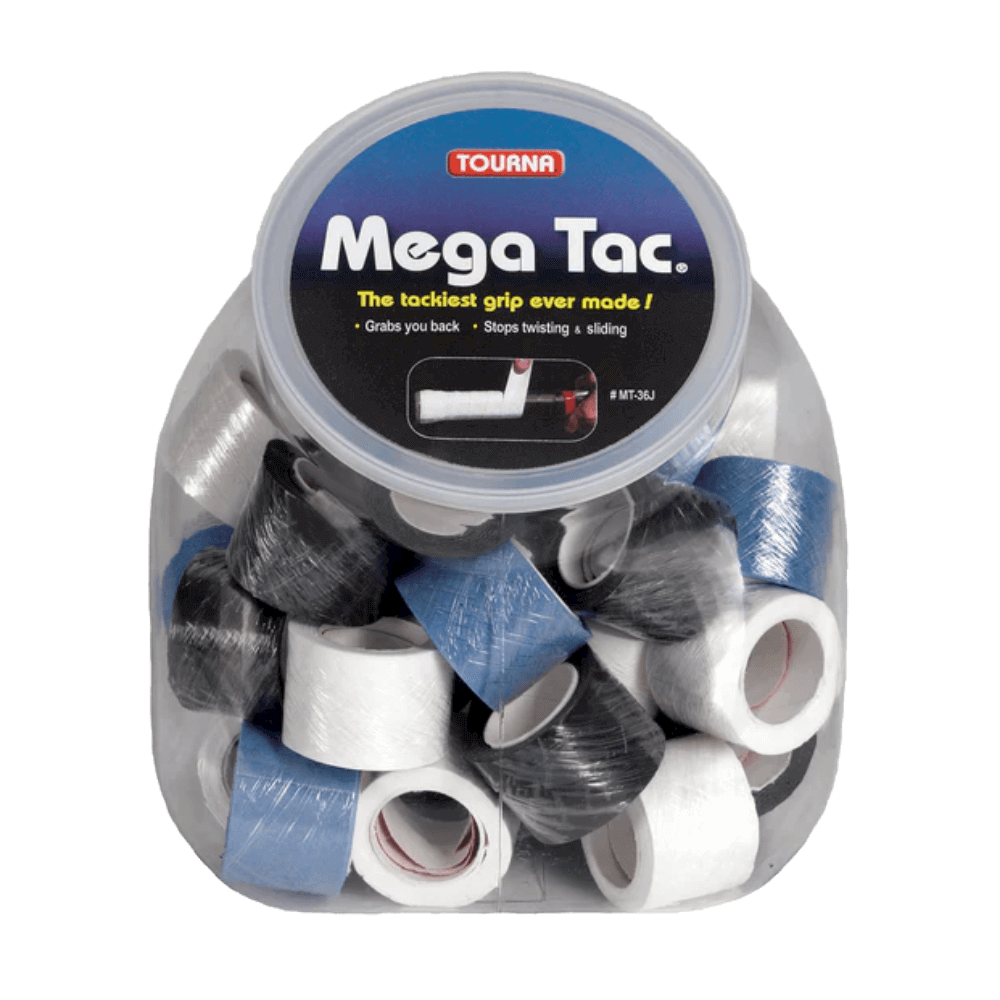Tourna Mega Tac Extra Tacky Overgrip, Jar Display 36 single rolls