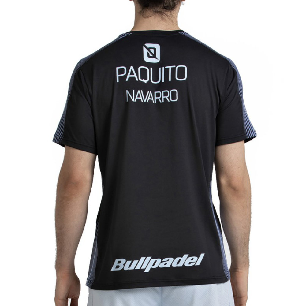 Maglietta Bullpadel Paquito 26V 005 Nero retro